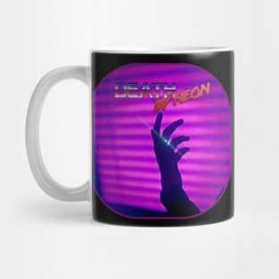 Death By Neon Logo Design - Official Product Design 1 - cinematic synthwave / horror / berlin school / retrowave / dreamwave t-shirt Mug